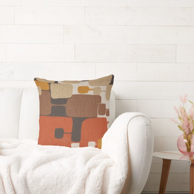 70s Retro Geometric Cushion (Couch)