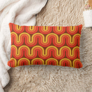70s Retro Geometric Design Lumbar Cushion