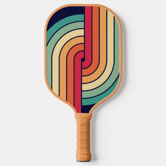 70s Retro Geometric Design Pickleball Paddle (Front)