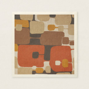 70s Retro Geometric Napkin