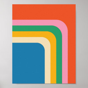 70s Retro Geometric Poster