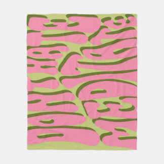 70s Retro: 'Meditate' Motivational Poster Fleece Blanket