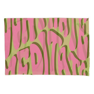 70s Retro: 'Meditate' Motivational Poster Pillowcase