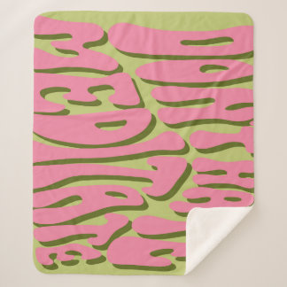 70s Retro: 'Meditate' Motivational Poster Sherpa Blanket