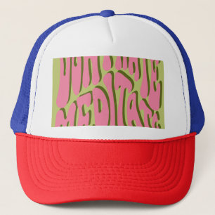 70s Retro: 'Meditate' Motivational Poster Trucker Hat