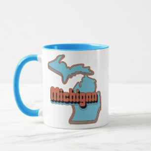 70s Retro Michigan Vintage Coffee Mug
