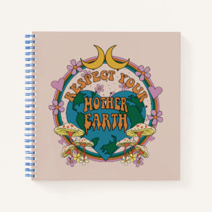 70's Retro Mother Earth Graphic Notebook