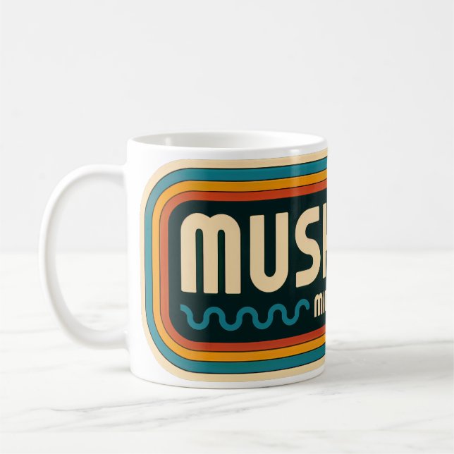 70s Retro Muskegon Michigan Vintage Coffee Mug  (Left)