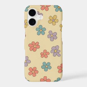 70s Retro Pastel Floral Seamless Phone Case