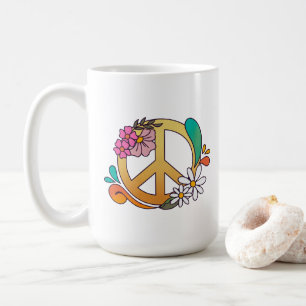 70's Retro Peace Sign 15oz Mug
