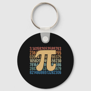70s Retro Pi Day Math Equation Numbers Teacher Stu Key Ring