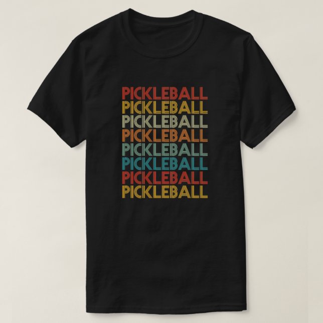 70s Retro Pickleball Paddleball Sports Mum Dad T-Shirt (Design Front)