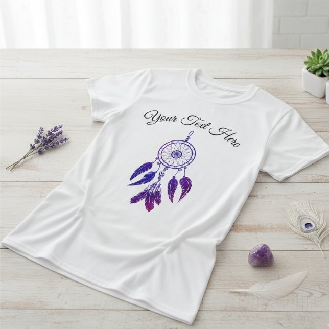 70s retro purple dreamcatcher customised quote T-Shirt (Creator Uploaded)
