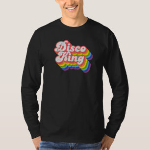 70s Retro Rainbow Disco King T-Shirt