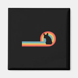 - 70s Retro Rainbow Dog Pet Owner Cute  Magnet
