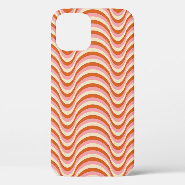 70's Retro Seamless Pattern. 60s and 70s Aesthetic Case-Mate iPhone Case (Back)
