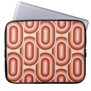 70's Retro Seamless Pattern. 60s and 70s Aesthetic Laptop Sleeve