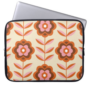 70's Retro Seamless Pattern. 60s and 70s Aesthetic Laptop Sleeve