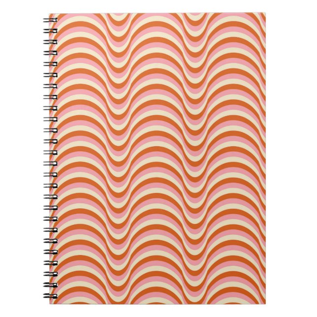 70's Retro Seamless Pattern. 60s and 70s Aesthetic Notebook (Front)