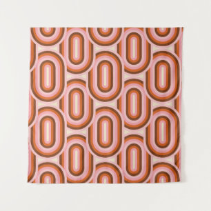 70's Retro Seamless Pattern. 60s and 70s Aesthetic Tapestry