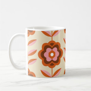 70's Retro Seamless Pattern. 60s and 70s Esthetic Coffee Mug