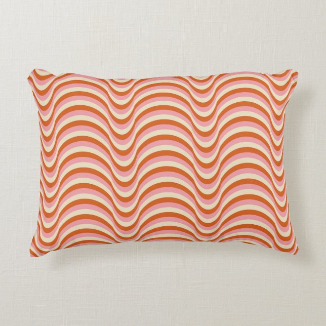 70's Retro Seamless Pattern. 60s and 70s Esthetic Decorative Cushion (Front)