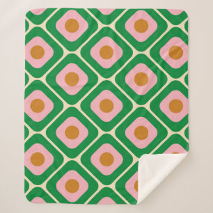 70's Retro Seamless Pattern. 60s and 70s Esthetic Sherpa Blanket