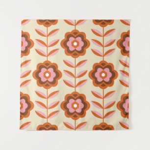 70's Retro Seamless Pattern. 60s and 70s Esthetic Tapestry