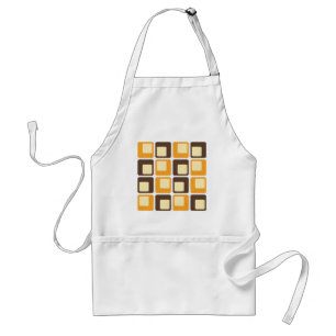 70s Retro Square Shapes Pattern Standard Apron