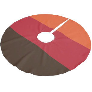 70s Retro Striped Color Pattern Brushed Polyester Tree Skirt