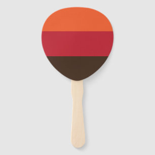 70s Retro Striped Color Pattern Hand Fan
