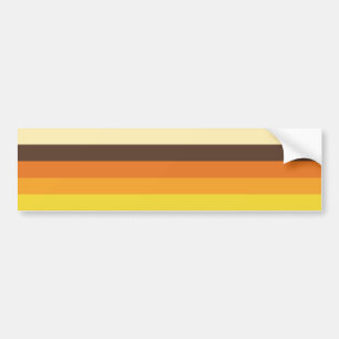 70s Retro Striped Colour Pattern Bumper Sticker