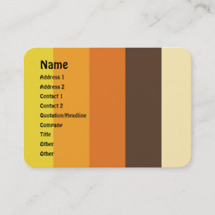 70s Retro Striped Colour Pattern Business Card