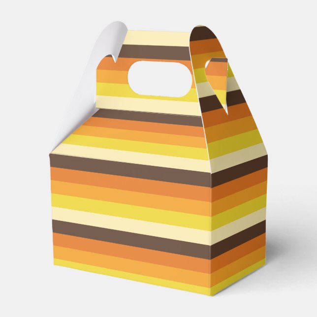 70s Retro Striped Colour Pattern Favour Box (Front Side)