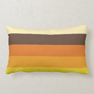 70s Retro Striped Colour Pattern Lumbar Cushion