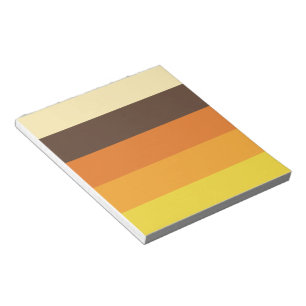 70s Retro Striped Colour Pattern Notepad