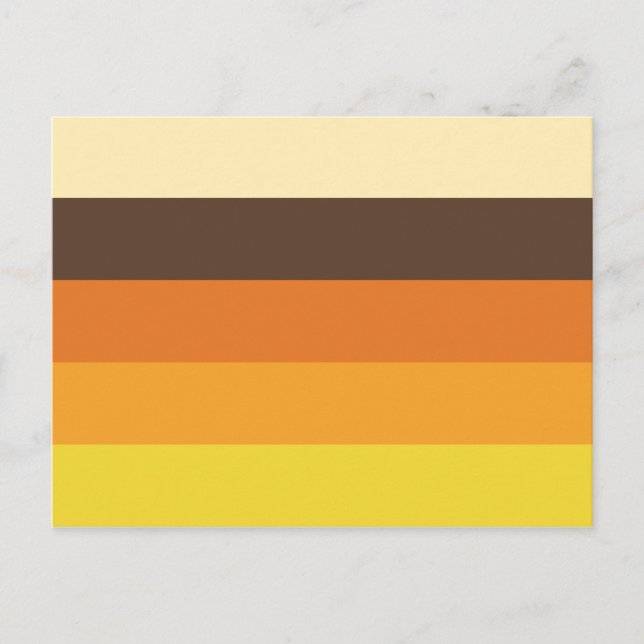 70s Retro Striped Colour Pattern Postcard (Front)
