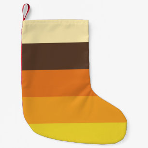 70s Retro Striped Colour Pattern Small Christmas Stocking