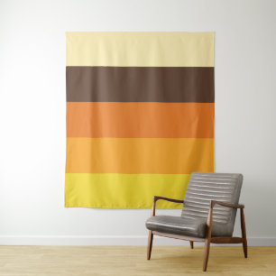 70s Retro Striped Colour Pattern Tapestry