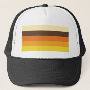70s Retro Striped Colour Pattern Trucker Hat