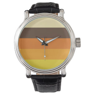 70s Retro Striped Colour Pattern Watch