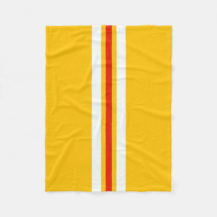 70s Retro Striped Stripes Fleece Blanket