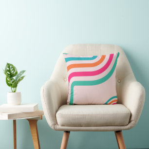70s Retro Stripes Decor Cushion