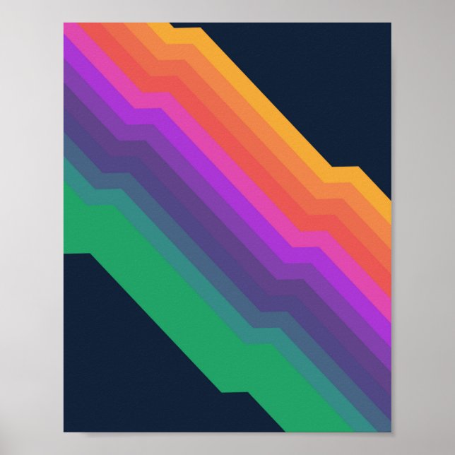 70s Retro Stripes Poster (Front)