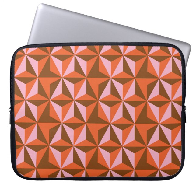 70s retro vintage pattern background laptop sleeve (Front)