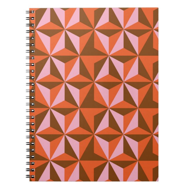 70s retro vintage pattern background notebook (Front)