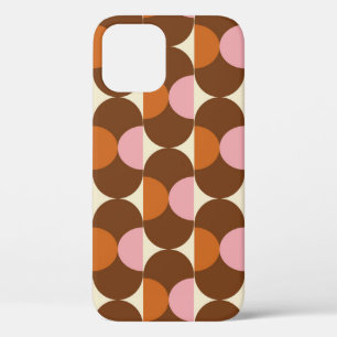 70s retro vintage pattern backgroundvintage, geome iPhone 12 case