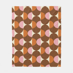 70s retro vintage pattern backgroundvintage, geome fleece blanket