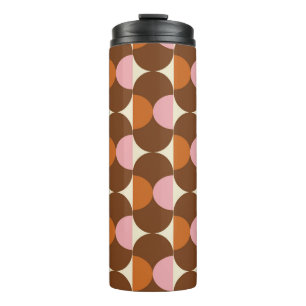 70s retro vintage pattern backgroundvintage, geome thermal tumbler