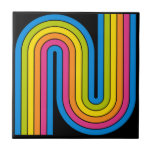 70s Retro Vintage Style Geometric Design Ceramic Tile<br><div class="desc">Colorful 1970s Style Retro Vintage Geometric Design.</div>